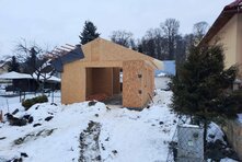 Montovaný bungalov s takmer nulovou spotrebou energie A0. Začiatok stavby drevodomu v Turčianskych Tepliciach